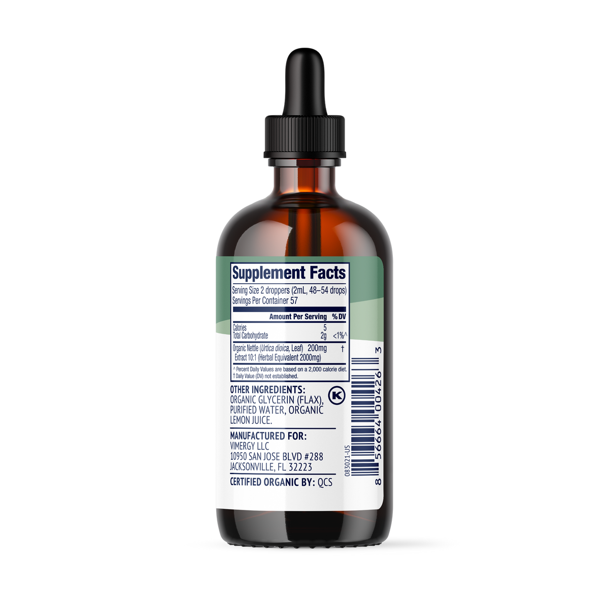 Eine braune Glasflasche mit einem schwarzen Tropfverschluss. Auf der Rückseite befindet sich ein Etikett mit Nährwertangaben und Inhaltsstoffen. Die Flasche enthält ein flüssiges Nahrungsergänzungsmittel, das zur Stärkung des Immunsystems und zur Unterstützung der Gesundheit gedacht ist.