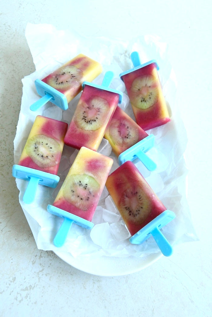 Mango-Pitaya-Popsicles mit Kiwi