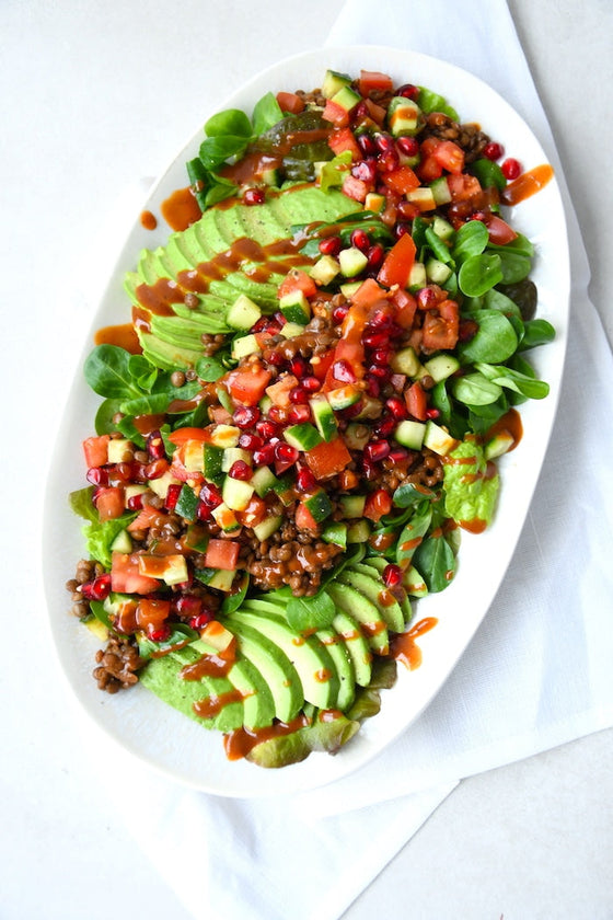 Powersalat mit Linsen und Avocado