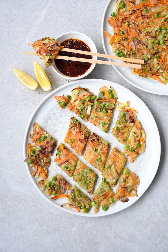 Vegane Gemüsepfannkuchen (Yachaejeon)