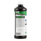 Die Abbildung zeigt eine braune Plastikflasche mit weißem Schraubverschluss. Auf dem Etikett steht "Discover Nature's Answer" und "PerioBrite Natural Mouthwash". Die Flasche enthält Mundwasser mit natürlichen Inhaltsstoffen, darunter CoQ10, Folsäure, Oregano, Zimt und Nelke. Das Etikett hebt die Vorteile für Zahn- und Zahnfleischgesundheit hervor. Ein Barcode und Produktinformationen sind ebenfalls sichtbar.