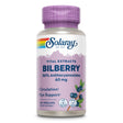 Dose mit Solaray Bilberry Nahrungsergänzungsmittel, 60 mg, 36% Anthocyanoside, vegan, für Zirkulation und Augengesundheit.