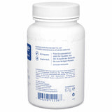 Das Bild zeigt eine weiße Flasche mit einem Etikett für ein Nahrungsergänzungsmittel von Pure Encapsulations. Die Flasche enthält 60 vegetarische Kapseln mit Vitaminen, Magnesium und Spurenelementen. Auf dem Etikett stehen Hinweise zur Qualität und Lagerung sowie die Adresse des Herstellers in Graz, Österreich. Der Barcode ist sichtbar, und die Nettofüllmenge beträgt 67 g.