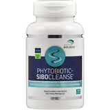 Ein weißes Kunststofffläschchen mit dem Etikett 'PHYTIOBIOTIC-SIBOCLEANSE' von American Biologics. Das Etikett zeigt Symbole für 'Vegan' und 'Non-GMO'. Enthält 120 Kapseln eines Nahrungsergänzungsmittels mit Pflanzenbestandteilen. Aufschrift: 'Gewürznelke unterstützt die innere Reinigung'.