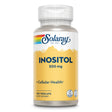 Eine Flasche Solaray Inositol 500 mg Nahrungsergänzungsmittel mit 100 Vegcaps, fördert die Zellgesundheit.