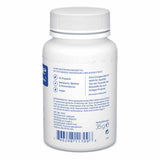 Die Abbildung zeigt eine weiße Plastikflasche mit einem Etikett für Nahrungsergänzungsmittel. Auf dem Etikett stehen Informationen über den Inhalt: 60 Kapseln mit B-Vitaminen, Magnesium und Melissenextrakt. Die Flasche ist vegan und für die Unterstützung des Schlafes geeignet. Auf dem Etikett sind auch Warnhinweise und Herstellerinformationen zu sehen. Die Flasche steht aufrecht vor einem weißen Hintergrund.
