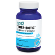 Eine blaue Flasche mit weißem Etikett, auf dem "THER-BIOTIC Senior Formula" steht. Enthält 60 Kapseln, 10 Arten, 25 Milliarden KBE. Unterstützt die Darmgesundheit älterer Menschen. Marke: SFI Health.