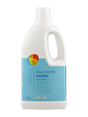 Eine weiße Plastikflasche mit einem blauen Etikett, auf dem "sonett Waschmittel sensitiv" steht. Die Flasche hat einen Tragegriff und einen Schraubverschluss. Das Etikett hebt hervor, dass das Produkt ökologisch ist, frei von Duftstoffen und für Allergiker geeignet. Es ist für Waschtemperaturen von 30 bis 95 Grad Celsius geeignet und hat ein Volumen von 2 Litern. Das Logo von Sonett ist oben links auf dem Etikett zu sehen.