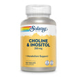 Flasche mit Solaray Choline & Inositol 250 mg, 100 VegCaps, Nahrungsergänzungsmittel zur Unterstützung des Stoffwechsels.