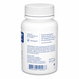 Eine weiße Plastikflasche mit einem Schraubverschluss, die Nahrungsergänzungsmittel mit Vitamin E enthält. Auf dem Etikett steht 'Pure Encapsulations', '90 Kapseln', und verschiedene Hinweise und Informationen zur Qualität und Verwendung des Produkts. Die Flasche hat einen Barcode und Angaben zur Nettofüllmenge von 60 g. Herstellerinformationen sind ebenfalls aufgedruckt.