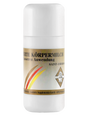 Weiße Flasche mit goldfarbenem Etikett, Aufschrift 'Körpermilch zur äußeren Anwendung', Markenname 'Saint-Ambros'.