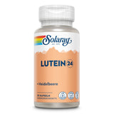 Flasche mit Solaray Lutein 24 Kapseln, Nahrungsergänzungsmittel mit Heidelbeere, 30 Stück, vegan, lab-verifiziert, glutenfrei.