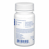 Eine weiße Plastikflasche mit Schraubverschluss, die Nahrungsergänzungsmittel von Pure Encapsulations enthält. Auf der Flasche stehen Informationen wie '60 Kapseln', 'vegan', und Qualitätsversprechen. Ein Barcode ist ebenfalls sichtbar.