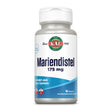 Eine Flasche mit Mariendistel-Kapseln, 175 mg, von der Marke KAL. Enthält 60 Kapseln, Nahrungsergänzungsmittel.