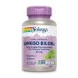 Ginkgo Biloba Nahrungsergänzungsmittel von Solaray, 120 Kapseln, 60 mg, mit 24% Flavonglykosiden und 6% Terpenlactonen, für kognitive Unterstützung.