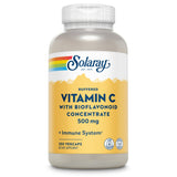Dose mit Solaray Vitamin C, gepuffert, 500 mg, mit Bioflavonoid-Konzentrat, 250 Vegcaps, Nahrungsergänzungsmittel.