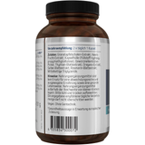 Eine weiße Plastikdose mit dem Etikett 'Phytobiotic-Sibocleanse', einem Nahrungsergänzungsmittel von American Biologics. Auf dem Etikett stehen 'vegan' und 'non-GMO'. Es sind 120 Kapseln enthalten. Vor der Dose liegen einige Kapseln.