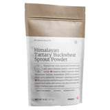 Eine Verpackung von "Himalayan Tartary Buckwheat Sprout Powder" von Big Bold Health. Die Verpackung ist beige und weiß, mit Text über die gesundheitlichen Vorteile des Produkts. Das Gewicht beträgt 8 Unzen (227 Gramm).