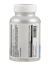 Weiße Plastikflasche mit Etikett, Text und Barcode. Enthält Produktinformationen und Herstellerangaben.