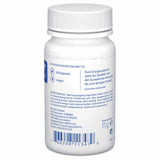 Eine weiße Flasche Nahrungsergänzungsmittel von Pure Encapsulations. Auf dem Etikett sind Informationen wie "60 Kapseln", "vegan" und ein Warnhinweis zu sehen. Die Flasche hat einen Schraubverschluss und ein Barcode ist sichtbar.