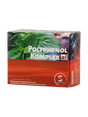 Verpackung eines Nahrungsergänzungsmittels mit Polyphenolen, Granatapfel, Grüntee und Heidelbeerextrakt. Enthält 90 vegetarische Kapseln.