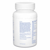 Eine weiße Plastikflasche mit einem Schraubverschluss. Auf der Flasche sind detaillierte Informationen über die Inhaltsstoffe und die Dosierung aufgedruckt. Die Flasche gehört zu der Marke Pure Encapsulations und enthält Nahrungsergänzungsmittel.