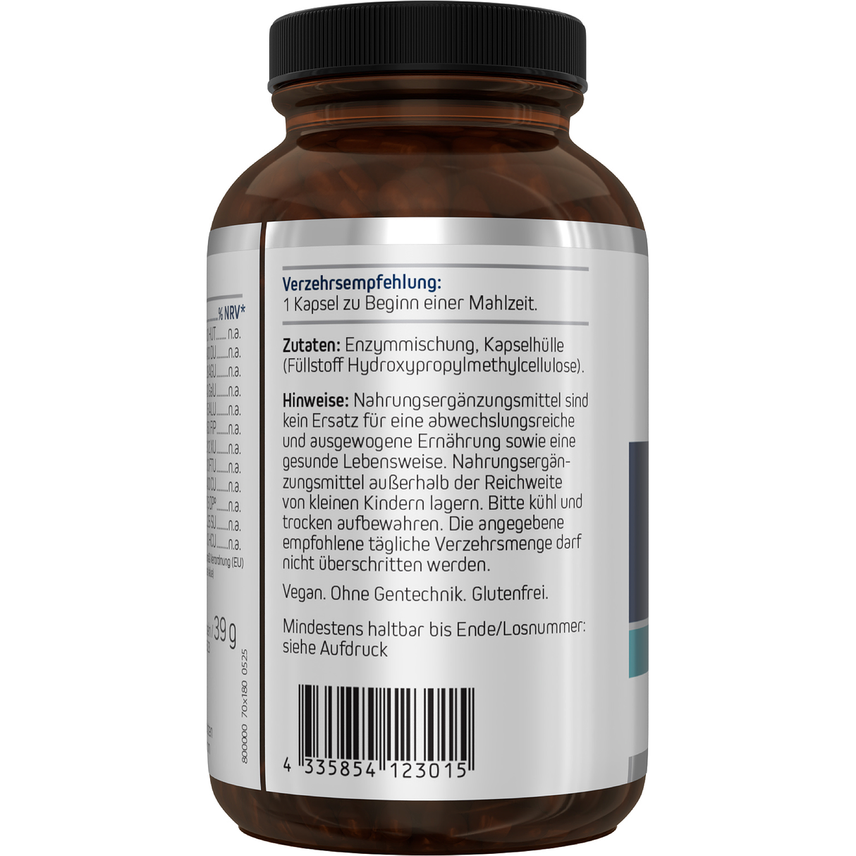 Flasche "PRO DIGEST" von American Biologics, ein Nahrungsergänzungsmittel mit Enzymen. Enthält 90 Kapseln, vegan, non-GMO, pH-blend.