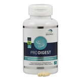 Flasche "PRO DIGEST" von American Biologics, ein Nahrungsergänzungsmittel mit Enzymen. Enthält 90 Kapseln, vegan, non-GMO, pH-blend.