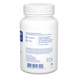 Eine weiße Plastikflasche mit einem blauen Etikett, das Details zu einem Nahrungsergänzungsmittel von Pure Encapsulations zeigt. Das Etikett informiert über Inhaltsstoffe wie L-Tryptophan und Vitamin B6, vegan, 60 Kapseln, und enthält Hinweise zur Qualität und Lagerung. Der Produktname und der Hersteller sind ebenfalls angegeben. Die Flasche steht aufrecht vor einem neutralen Hintergrund.