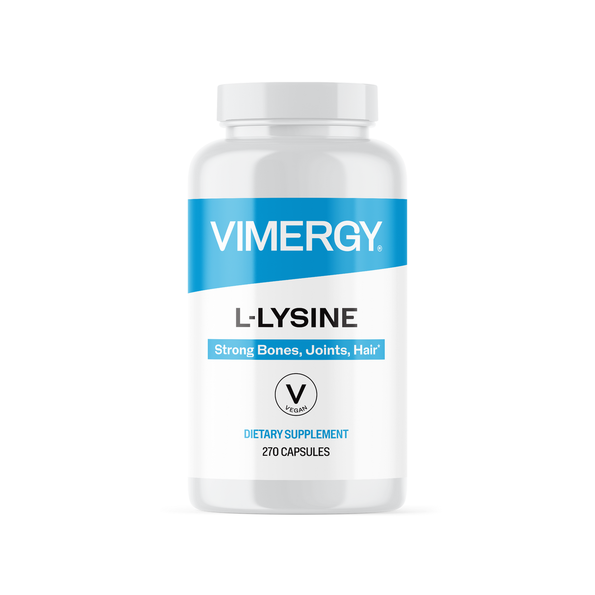 Werbung für L-Lysin-Kapseln mit einer lächelnden Frau am Strand. Text beschreibt L-Lysin als essentielle Aminosäure, 500 mg pro Kapsel.