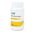 Das Bild zeigt eine weiße Plastikflasche mit einem Schraubverschluss. Auf dem Etikett steht „SFI Health Bi-Carb Formula“ und „Supports pH Balance“. Die Flasche enthält 250 Kapseln und ist ein Nahrungsergänzungsmittel. Das Etikett ist in Weiß und Gelb gestaltet.