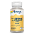 Flasche Solaray Vitamin C mit Hagebutten und Acerola, 500 mg, 100 Vegcaps. Nahrungsergänzungsmittel zur Unterstützung des Immunsystems.