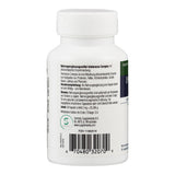 Weiße Flasche mit Etikett für Nahrungsergänzungsmittel 'Intolerance Complex'. Enthält pflanzliche Enzyme. Verzehrempfehlung und Hinweise aufgedruckt.