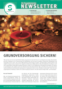 Newsletter-Titelseite im Dezember 2014