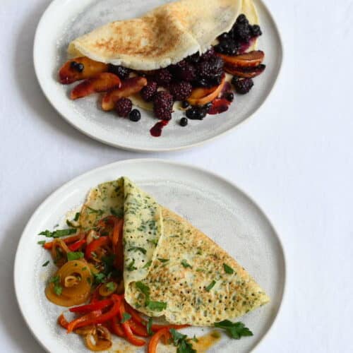 Zweierlei Pfannkuchen