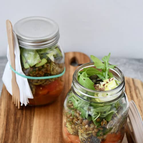 Schichtsalat im Glas