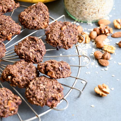 Schokoladen-Bananen-Hafercookies