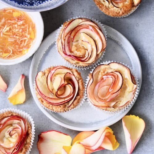 Apfel-Rosen-Muffins
