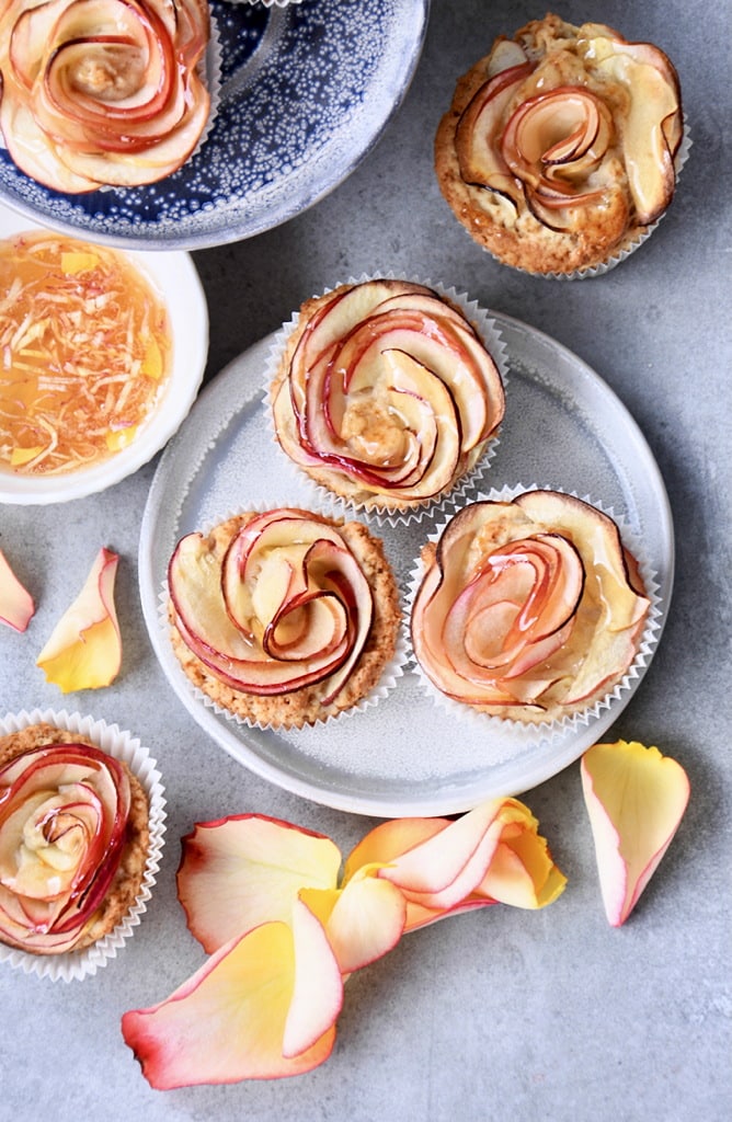 Apfel-Rosen-Muffins