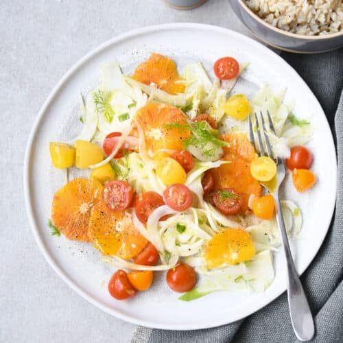Fenchelsalat mit Tomate und Blutorange