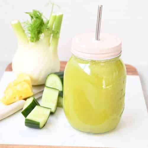 Ananas-Saft mit Fenchel und Gurke