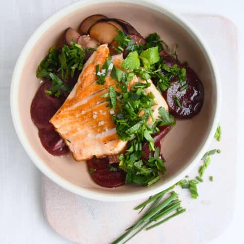Rote-Bete-Salat mit Lachs