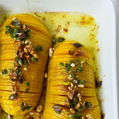 Hasselback-Kürbis mit Majoran