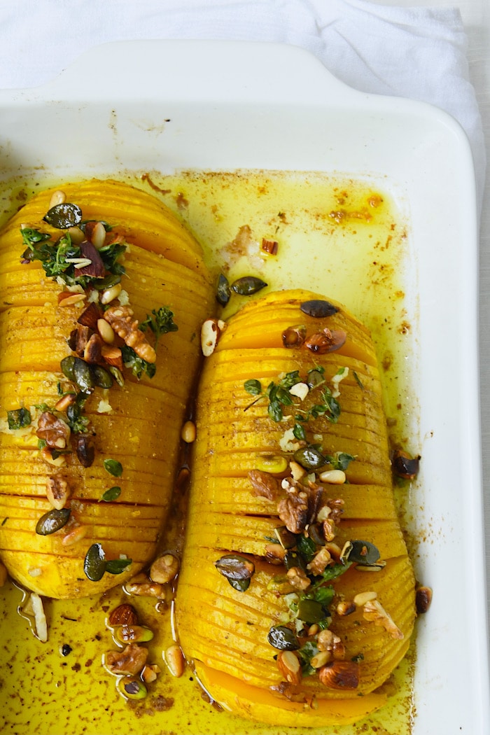 Hasselback-Kürbis mit Majoran