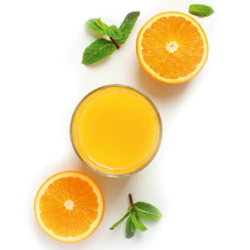 frisch geschnittene Orangen mit Minze