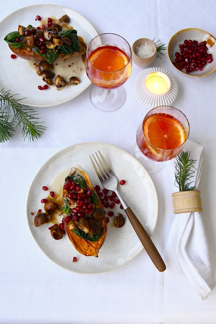 gefüllte Süßkartoffeln